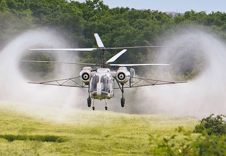 Charlotte Helicopter Seed Spreading
